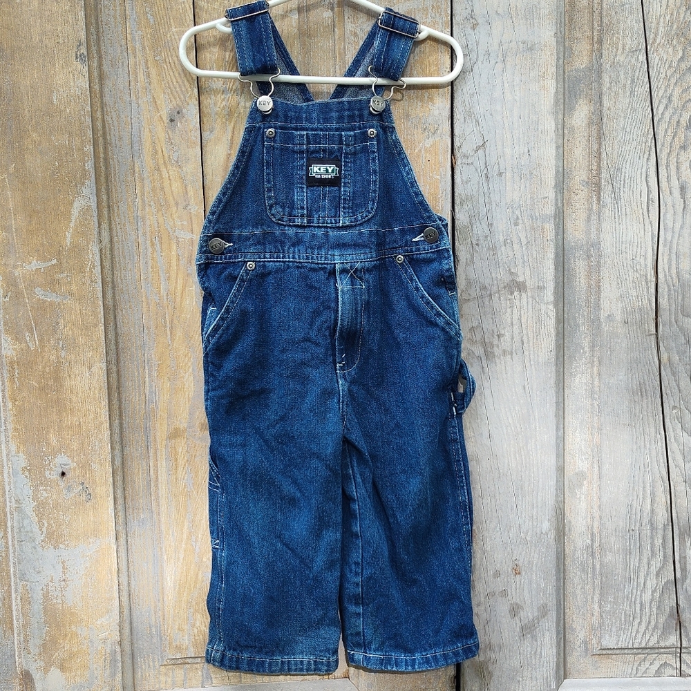Toddler Denim Key Bib Overalls